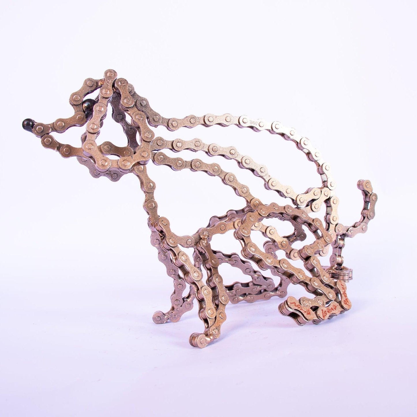 Pooping Dog Sculpture (Tuzzi) | UNCHAINED by NIRIT LEVAV PACKER
