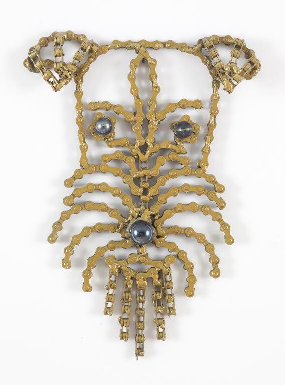 Schnauzer dog wall art sculpture | UNCHAINED by NIRIT LEVAV PACKER