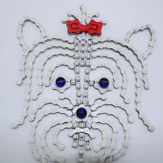 Yorkie dog wall art sculpture (choo choo)
