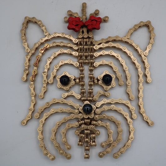 Yorkie dog wall art sculpture (choo choo)