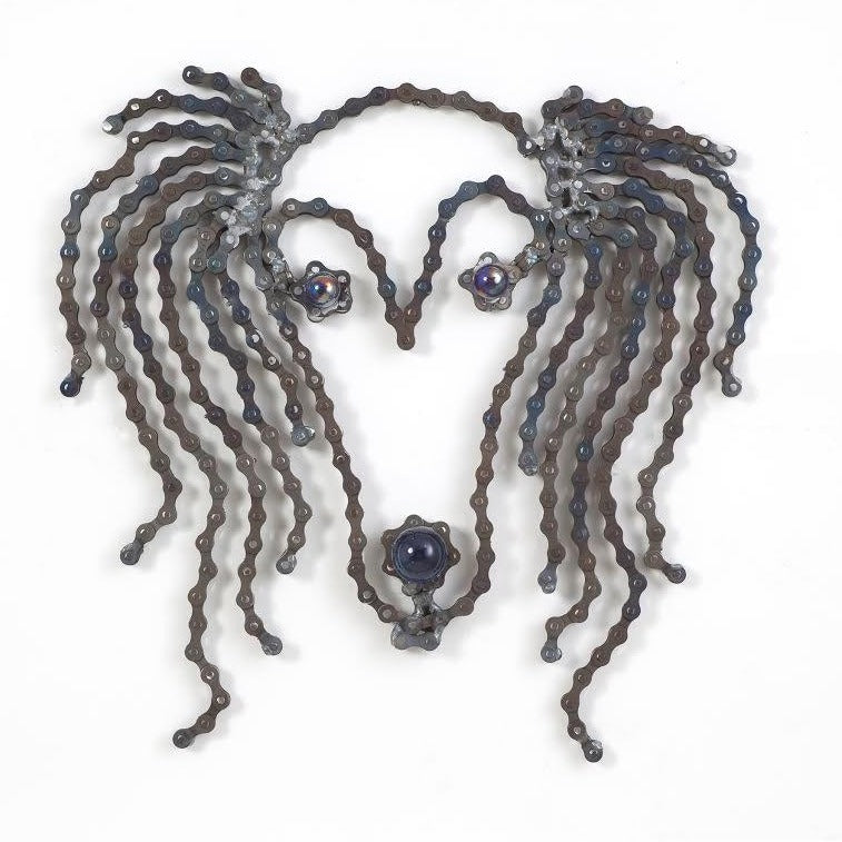 Afghan dog wall art sculpture (Princess) | UNCHAINED by NIRIT LEVAV PACKER