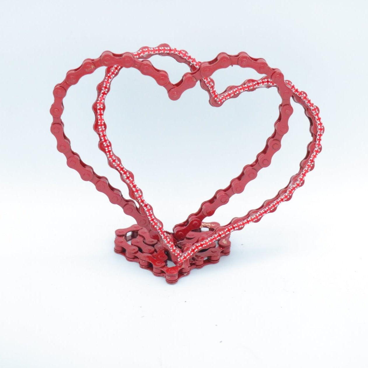 Double Heart Sculpture | UNCHAINED by NIRIT LEVAV PACKER