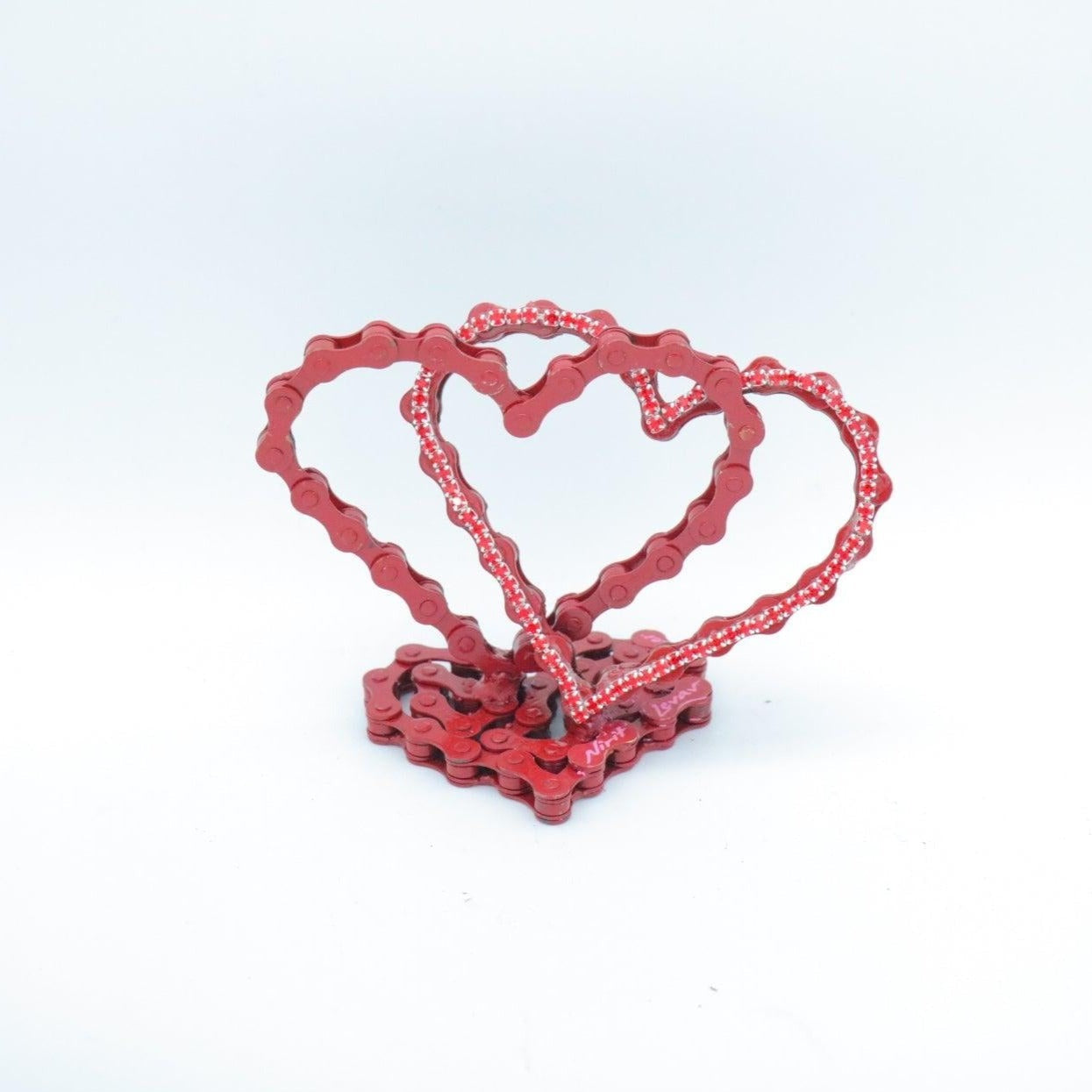 Double Heart Sculpture | UNCHAINED by NIRIT LEVAV PACKER