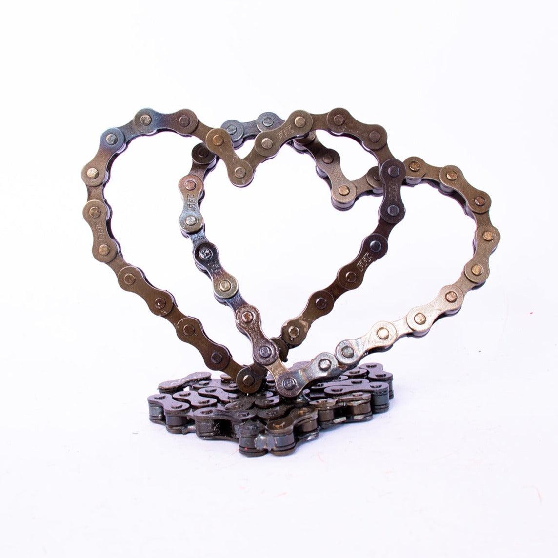 Double Heart Sculpture | UNCHAINED by NIRIT LEVAV PACKER