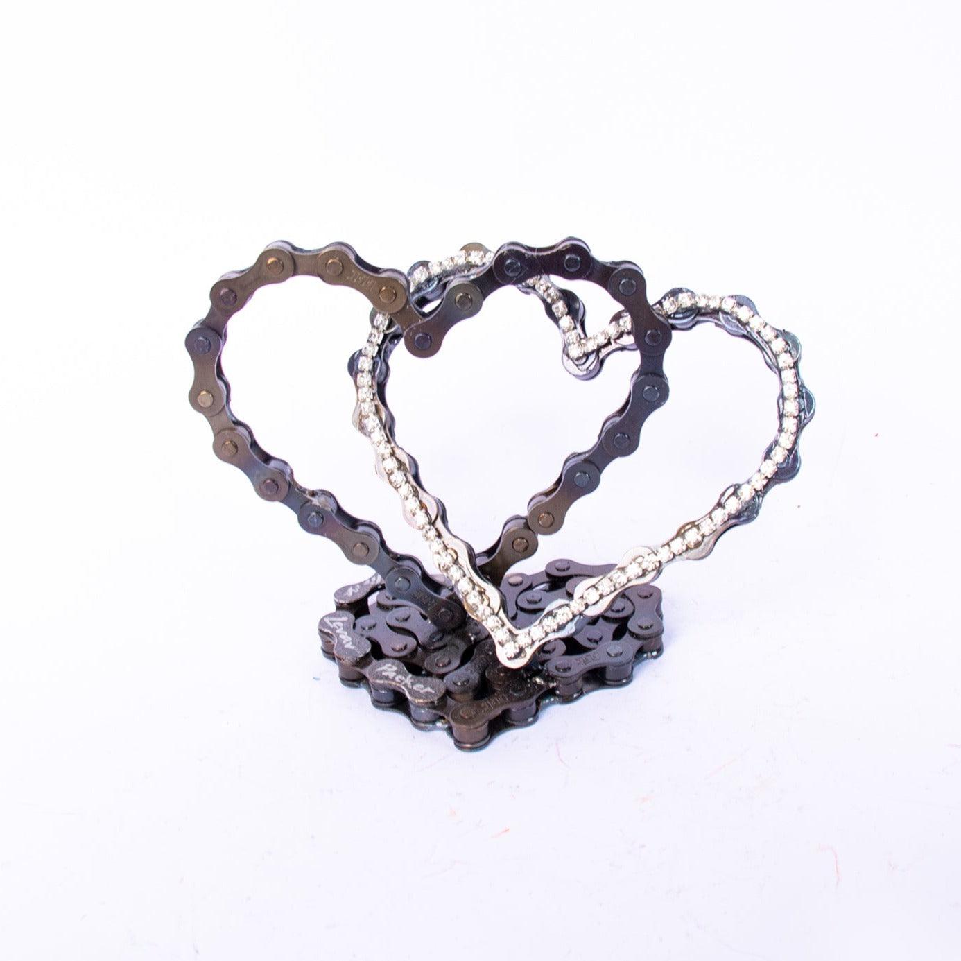 Double Heart Sculpture | UNCHAINED by NIRIT LEVAV PACKER