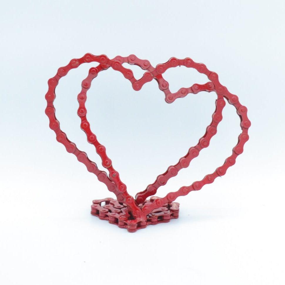 Double Heart Sculpture | UNCHAINED by NIRIT LEVAV PACKER