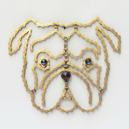 English Bulldog wall art sculpture (Lord Maximus) | UNCHAINED by NIRIT LEVAV PACKER